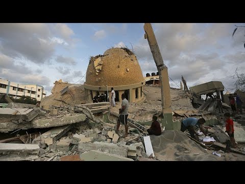 Gegenangriffe auf Gaza-Streifen: Moschee fast vollständig zerstört