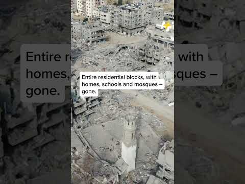 Watch how an entire city in Gaza is turned into ruins