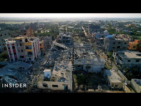 Before And After: Drone Shows Devastation Of Gaza | Insider News