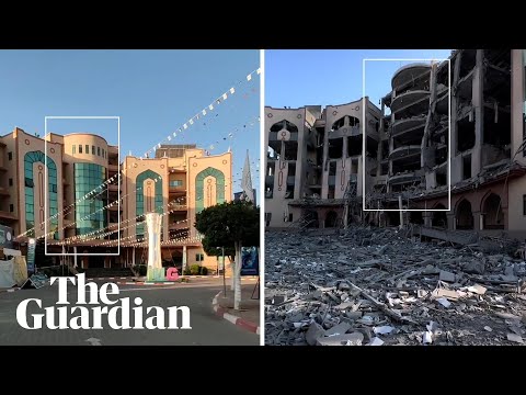 Gaza City before and after: footage shows destruction wreaked by war 