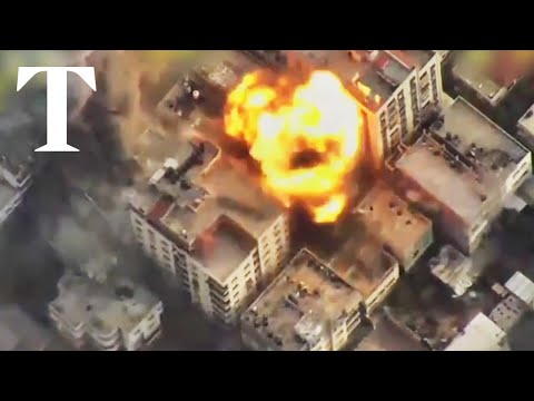 Israel Defence Force releases footage of devastating aerial bombardment of Gaza